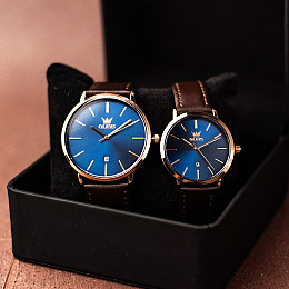 Наручні годинники Shengke Uni Couple Золотистий 2 шт (3372)