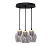 Светильник підвісний MSK Electric Enigma на круглій основі під три лампи Е27 PL 2024-3R BK Чорно-бронзовий (619284)