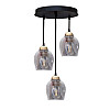 Светильник підвісний MSK Electric Enigma на круглій основі під три лампи Е27 PL 2024-3R BK Чорно-бронзовий (619284)