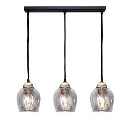 Светильник підвісний MSK Electric Enigma на планці під три лампи Е27 PL 2024-3 BK Чорно-бронзовий (619262)