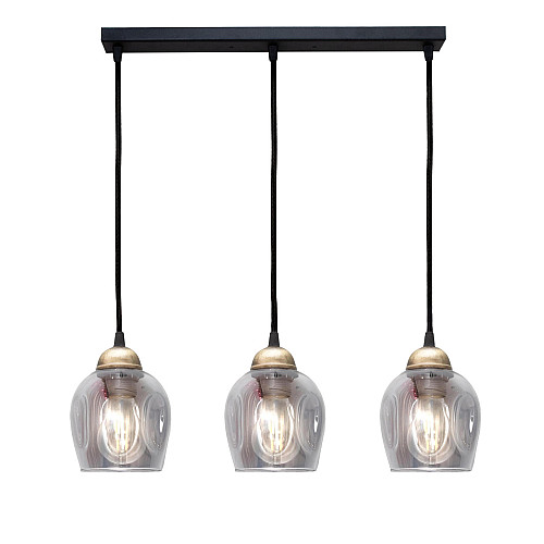 Светильник підвісний MSK Electric Enigma на планці під три лампи Е27 PL 2024-3 BK Чорно-бронзовий (619262)