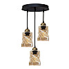 Светильник подвесной MSK Electric Tornado на круглой основе под три лампы Е27 PL 20245-3R BK Черно-бронзовый (619263)