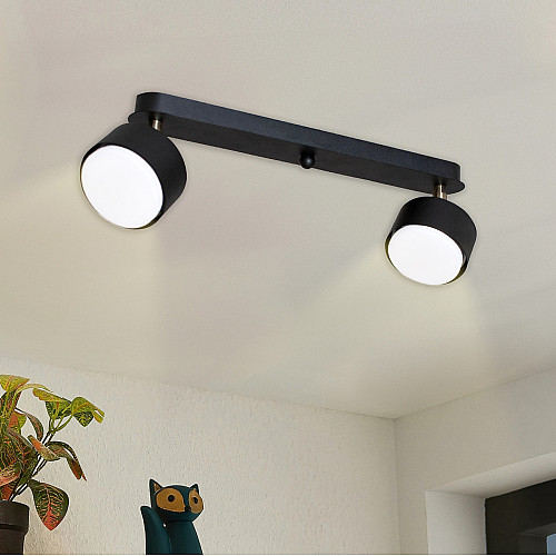 Светильник потолочный MSK Electric Copter с поворотными плафонами под две лампы GX53 NL 80405-2 BK Черный (619314)