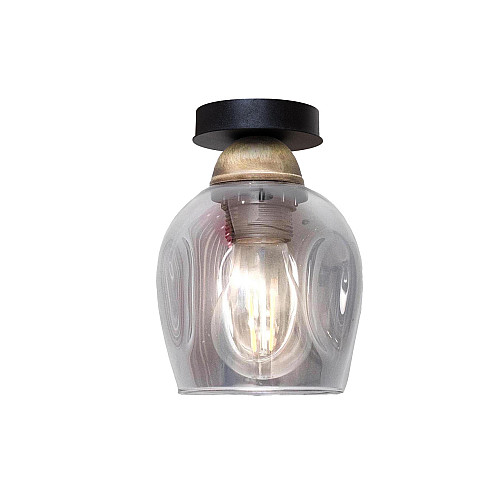 Светильник потолочный MSK Electric Enigma под одну лампу PL 202412 BK Черно-бронзовый (619297)