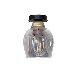 Светильник потолочный MSK Electric Enigma под одну лампу PL 202412 BK Черно-бронзовый (619297)