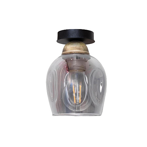 Светильник потолочный MSK Electric Enigma под одну лампу PL 202412 BK Черно-бронзовый (619297)