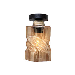 Светильник потолочный MSK Electric Tornado под одну лампу PL 202452 BK Черно-бронзовый (619339)