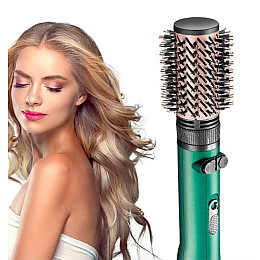 Фен-щітка стайлер-браш для укладки волосся VGR V-498 2в1 Зелений (2104618419)