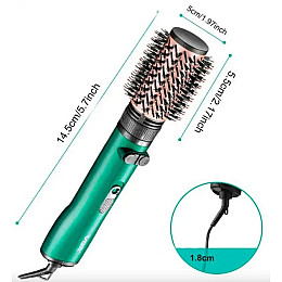 Фен-щітка стайлер-браш для укладки волосся VGR V-498 2в1 Зелений (2104618419)