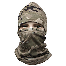 Комплект шапка-баф флісова No Brand JY-139 Камуфляж Один розмір 12876-83129