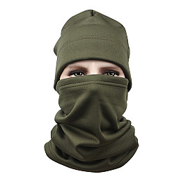 Комплект шапка і баф флісовий No Brand JY-139 One Size Зелений