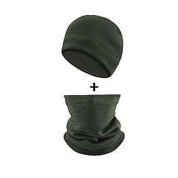 Комплект шапка і баф флісовий No Brand JY-139 One Size Зелений