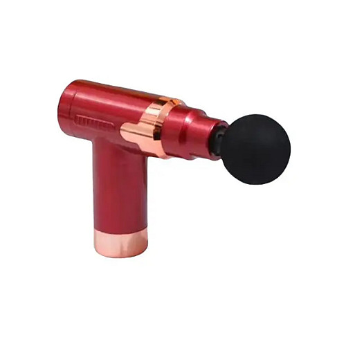 Мышечный ударный массажер Fascial GUN JY-760 4 насадки Красный