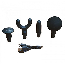 Мышечный ударный массажер Fascial GUN JY-760 4 насадки Черный 30151367Е