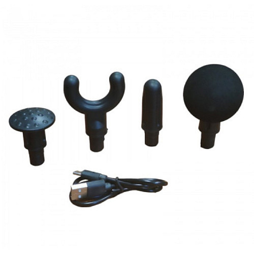 Мышечный ударный массажер Fascial GUN JY-760 4 насадки Черный 30151367Е