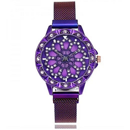 Годинники жіночі Classic Diamonds 40 мм Фіолетовий (2104618462)