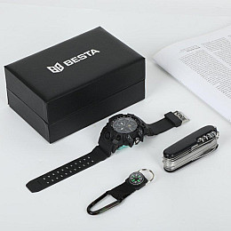 Часы мужские наручные с компасом BESTA Box Peremoga Set Черный (2446136759)