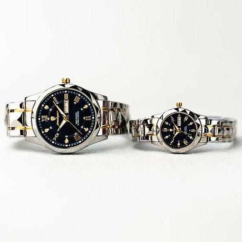 Комплект часов для пары Poedagar Stava Couple 2 шт Серебристый (2492497564)