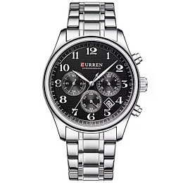 Часы мужские наручные Curren Partner Серебристый (2495042631)