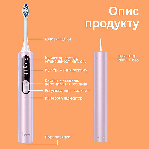 Электрическая зубная щетка Bitvae S3 Smart Pink White (BVS3-р)