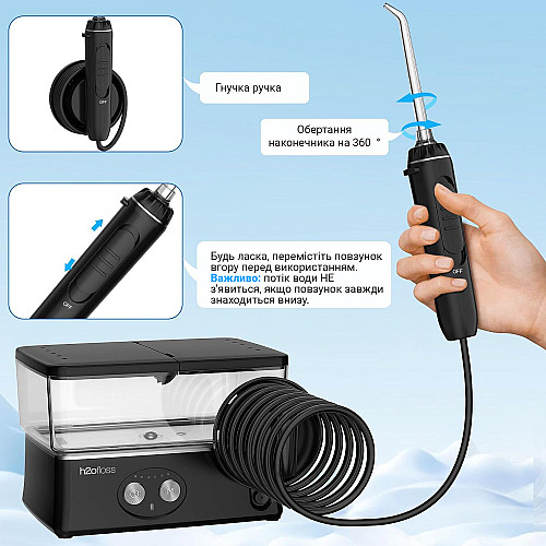 Ирригатор H2ofloss HF-3pro Black