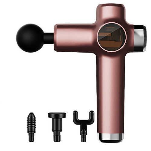 Ручной аккумуляторный массажный пистолет массажер для тела Inspire KH-560 1800 мАч Rose