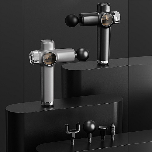 Ручной аккумуляторный массажный пистолет массажер для тела Inspire KH-560 1800 мАч Rose