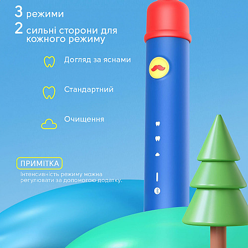 Детская электрическая зубная щетка Bitvae Smart K7S Kids Blue