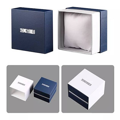 Подарочная фирменная коробка для часов Skmei BOXPG1 8.5х8.5х6.8 см Blue (17180-hbr)