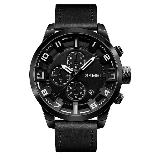 Мужские наручные часы Skmei 1309 Black 1309BK (17126-hbr)
