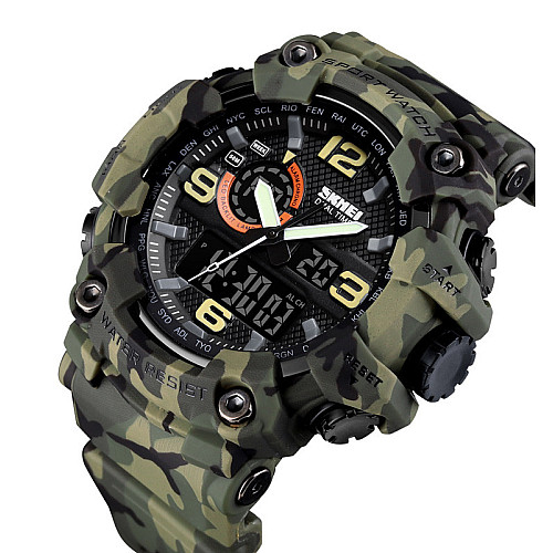 Годинники наручні Skmei 1520 Camouflage Green 1520CMGN (17151-hbr)