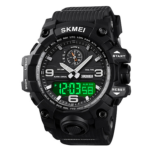 Часы наручные мужские Skmei 1586 Black 1586BK (17156-hbr)