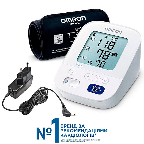 Тонометр автоматичний з адаптером Omron M3 Comfort (HEM-7155-E)