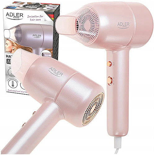 Фен для укладки з іонізацією Adler AD 2279p Рожевий