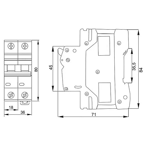 Устрій захисту від перепадів напруги Lightwell LD-40 2P 1000V (301039)