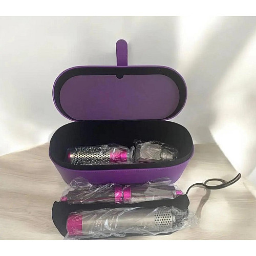 Фен-стайлер для волос No Brand 5в1 в подарочном кейсе 1000 Вт Фиолетовый (2104618480)