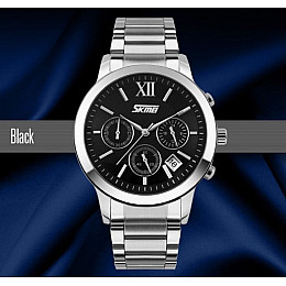 Наручні годинники чоловічі Skmei Amber New Сріблястий (3407)