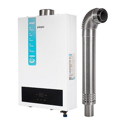 Колонка газова турбована Piegaz Hermes A Turbo 55х35х14 см Білий