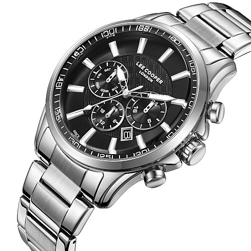 Наручні годинники чоловічі Lee Cooper SuperMetal Сріблястий (3429)