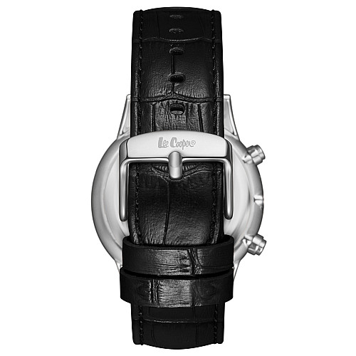 Наручні годинники чоловічі Lee Cooper Leather Black Сріблястий (3434)