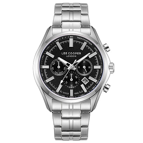 Наручні годинники чоловічі Lee Cooper Fenix Black Сріблястий (3444)