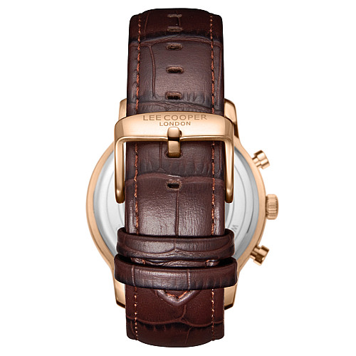 Наручні годинники чоловічі Lee Cooper Coffee Золотистий (3449)
