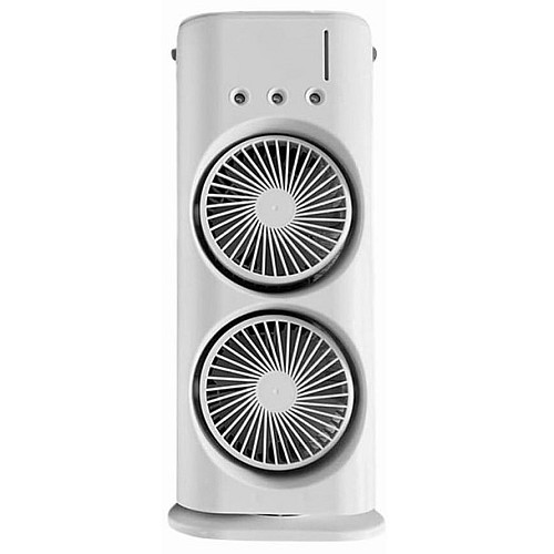 Вентилятор настольный OPT-TOP Double-ended Spray Fan двойной с охлаждением LED подсветка Пульт ДУ Белый (2104618502)