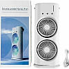 Вентилятор настольный OPT-TOP Double-ended Spray Fan двойной с охлаждением LED подсветка Пульт ДУ Белый (2104618502)