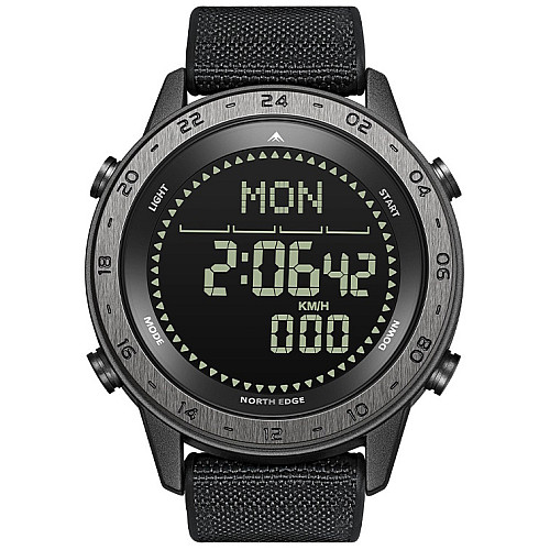 Наручні годинники чоловічі North Edge Tank3 5BAR з компасом Чорний (3458)