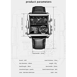 Часы наручные мужские Lige Maxi LG8925 Silver (17793-hbr)