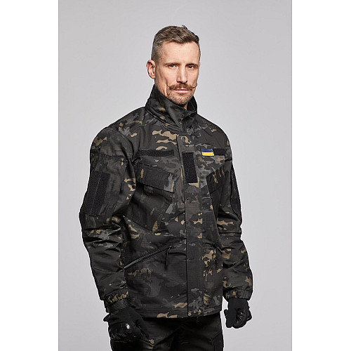 Куртка військова чоловіча Family Story ЗСУ Рип-Стоп S Чорний Мультикам (2382916s8)