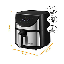 Фритюрница First Austria FA-5053-6 5.8 л Черно-серебристый (103265105)