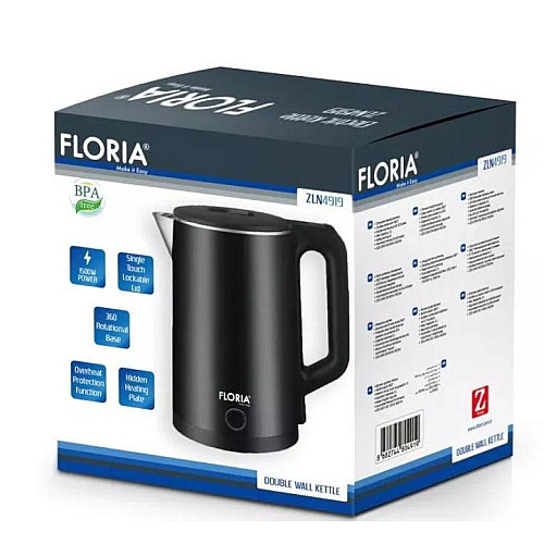 Чайник електричний Floria ZLN4919 2 л Чорний