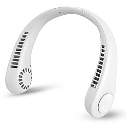 Портативный вентилятор на шею No Brand Neck Cooler с аккумулятором 4000 mAh Белый (2104618524)